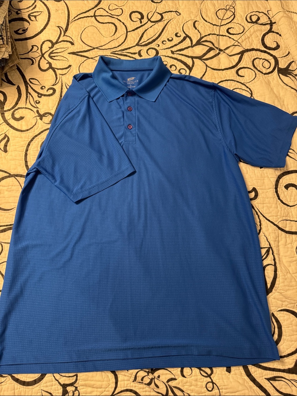 Men’s Blue Performance Polo Shirt - Short Sleeve
